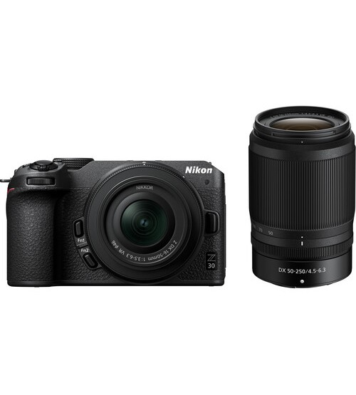Nikon Z30 Mirrorless Camera with 16-50mm + 50-250mm Lens ( Hot Shoe)